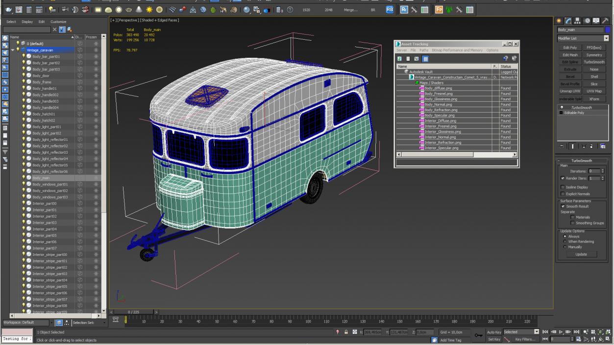 3D model Vintage Caravan Constructam Comet 5