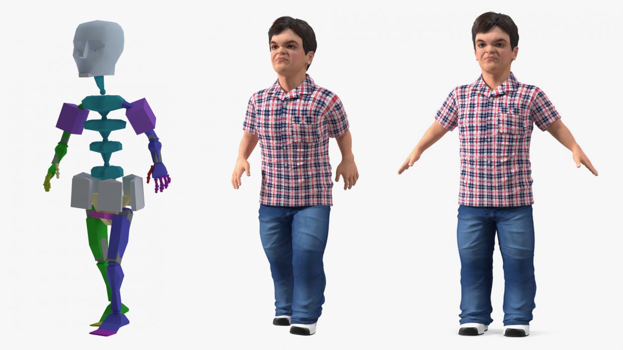 Character Dwarf Man Everyday Style Rigged for Cinema 4D 3 3D