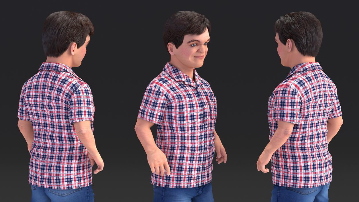 Character Dwarf Man Everyday Style Rigged for Cinema 4D 3 3D