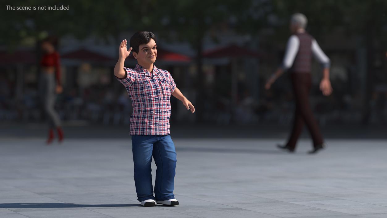 Character Dwarf Man Everyday Style Rigged for Cinema 4D 3 3D