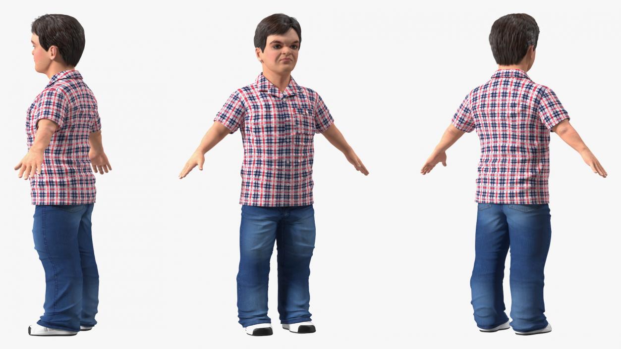 Character Dwarf Man Everyday Style Rigged for Cinema 4D 3 3D