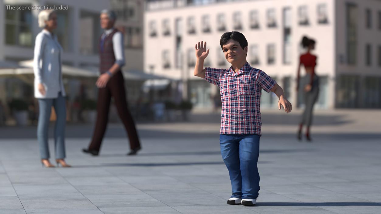 Character Dwarf Man Everyday Style Rigged for Cinema 4D 3 3D