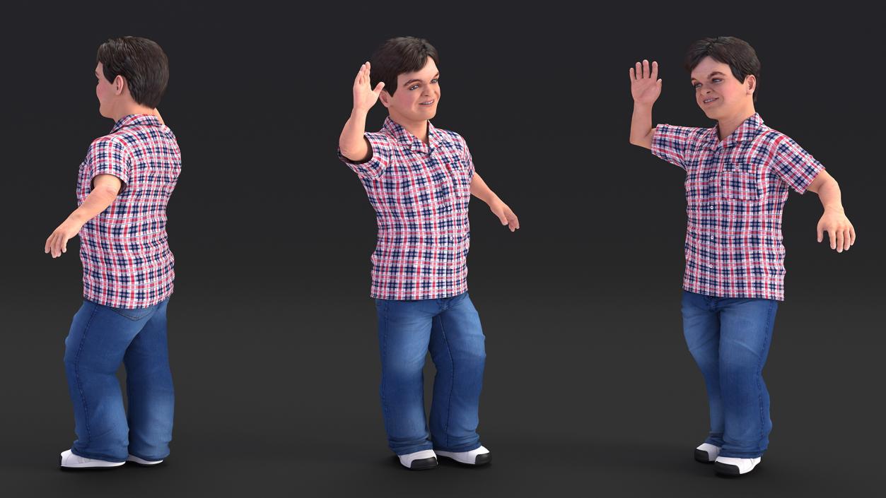 Character Dwarf Man Everyday Style Rigged for Cinema 4D 3 3D