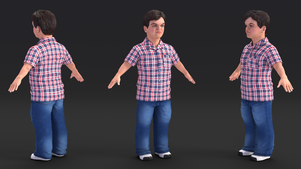 Character Dwarf Man Everyday Style Rigged for Cinema 4D 3 3D