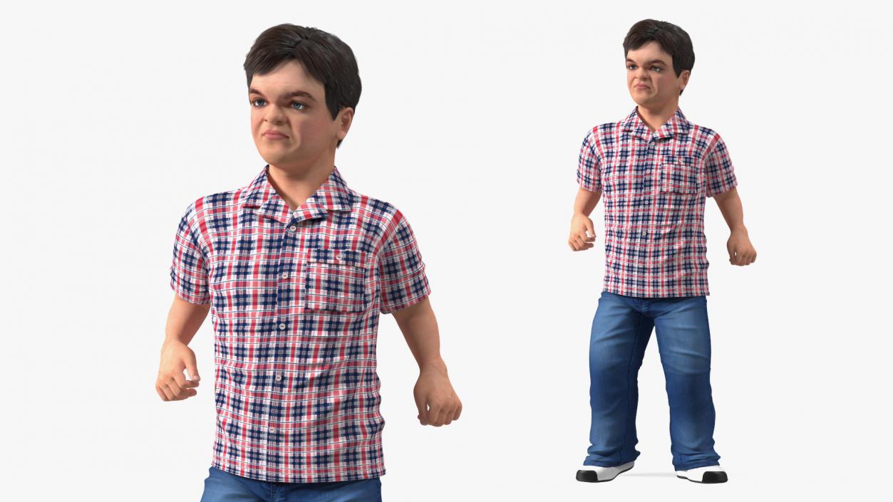 Character Dwarf Man Everyday Style Rigged for Cinema 4D 3 3D