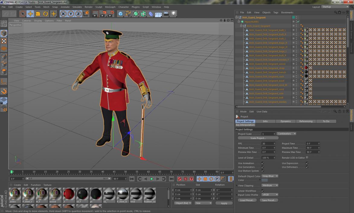 3D model Irish Guard Sergeant