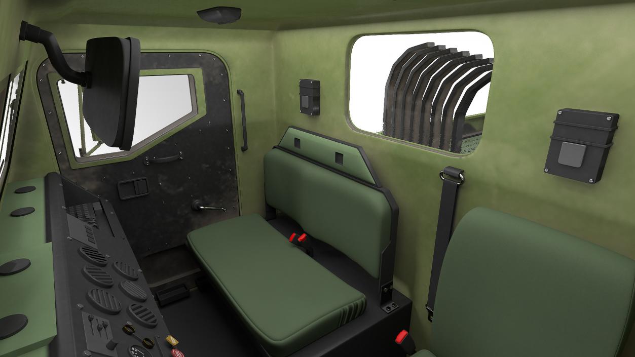 3D model Medium Tactical Vehicle 6x6 Dusty Rigged