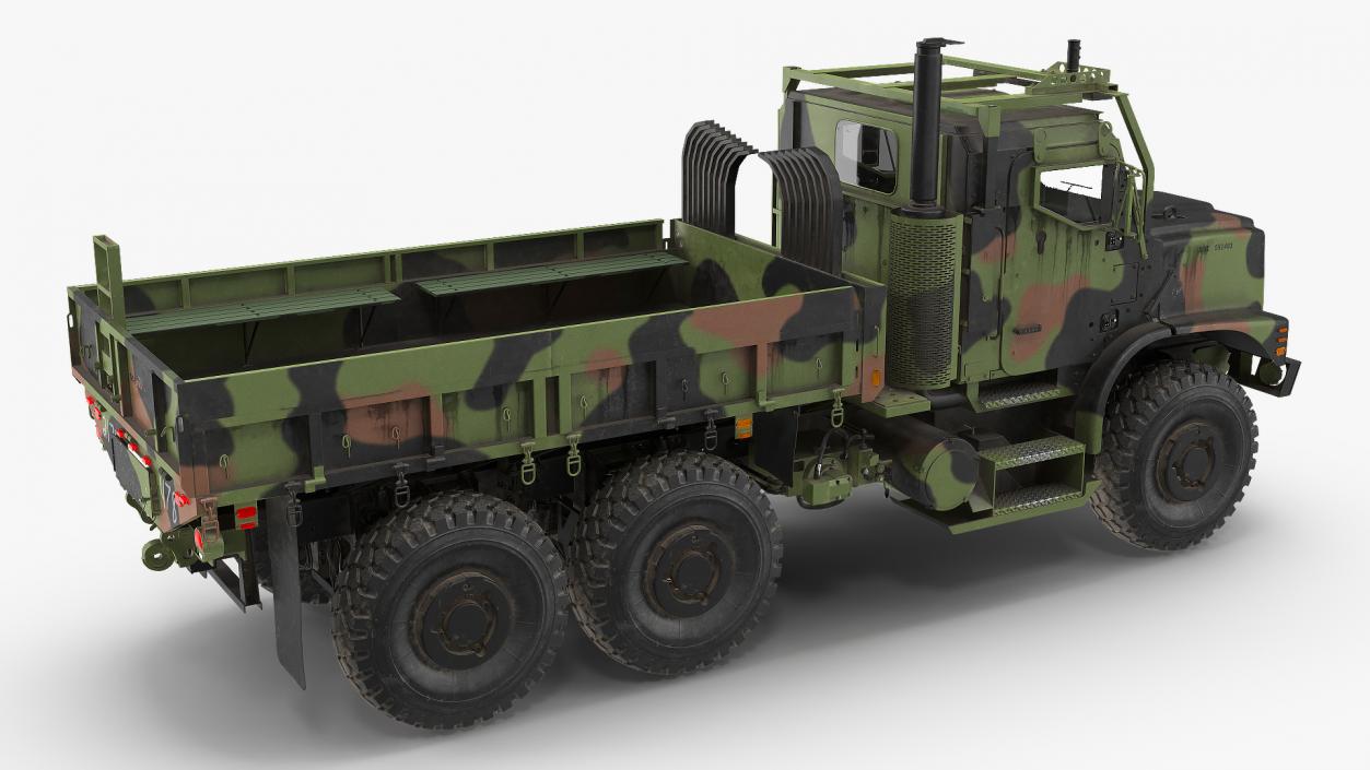 3D model Medium Tactical Vehicle 6x6 Dusty Rigged