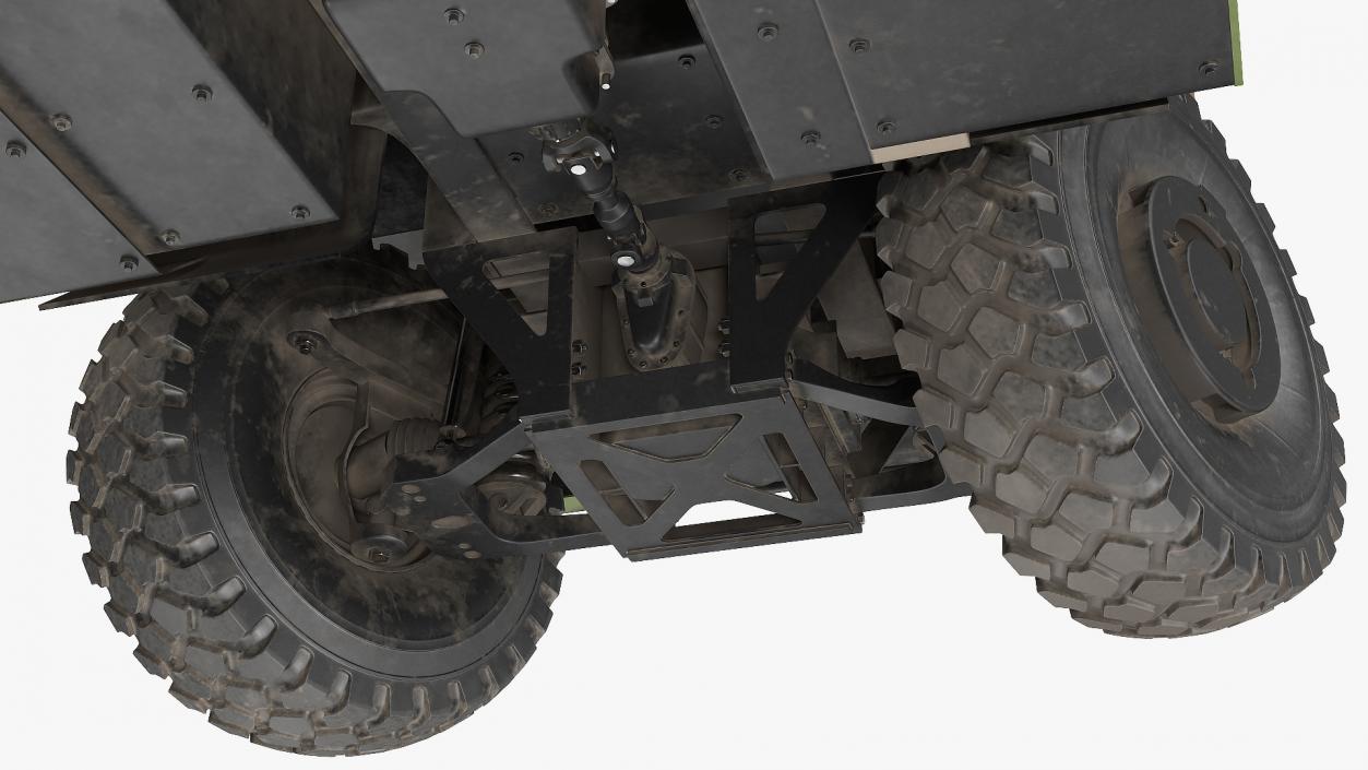 3D model Medium Tactical Vehicle 6x6 Dusty Rigged