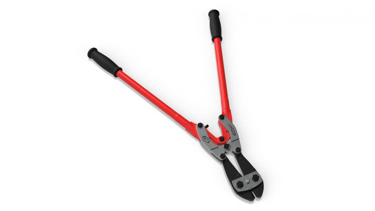 Bolt Cutter Hand Tool Red Rigged 2 3D model