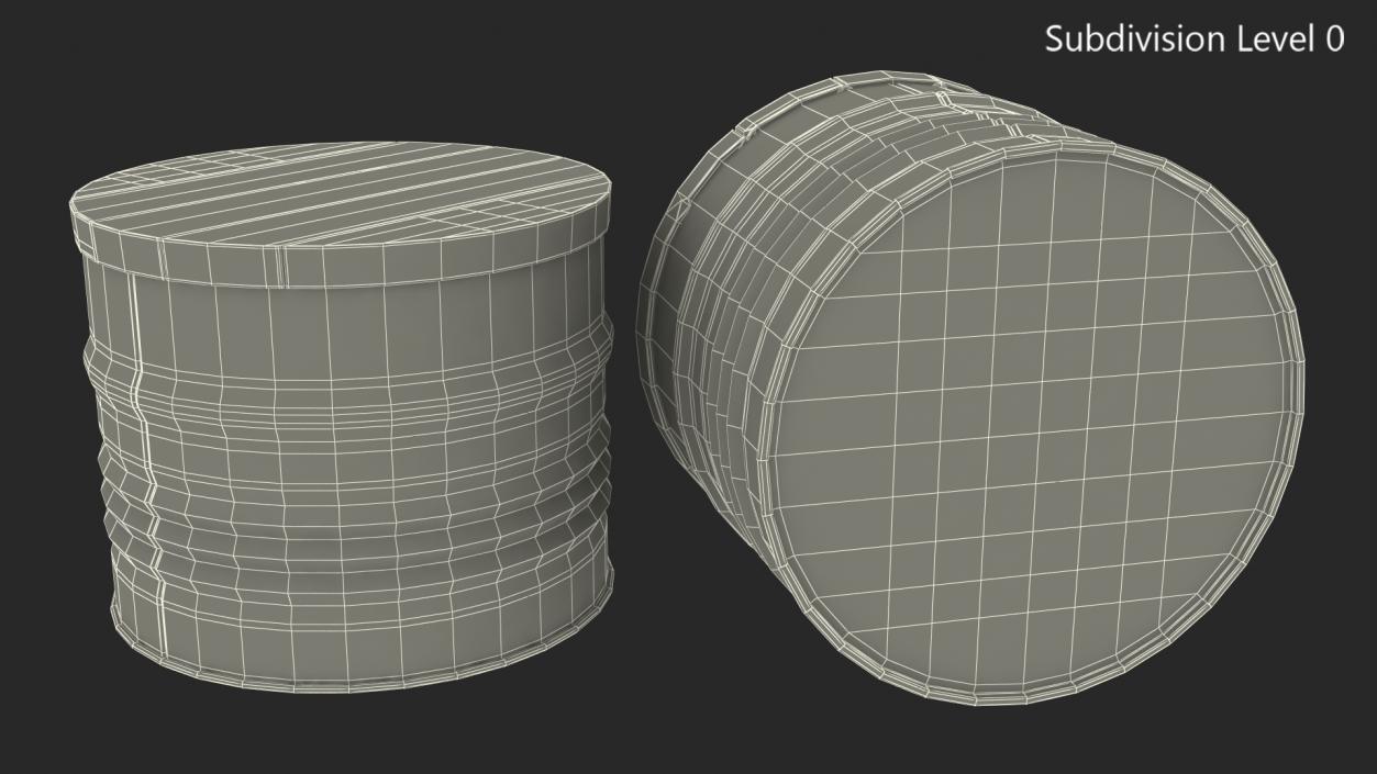 3D Steel Drum Barrel Table model