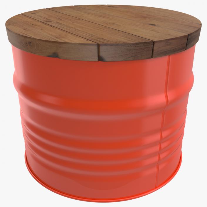 3D Steel Drum Barrel Table model