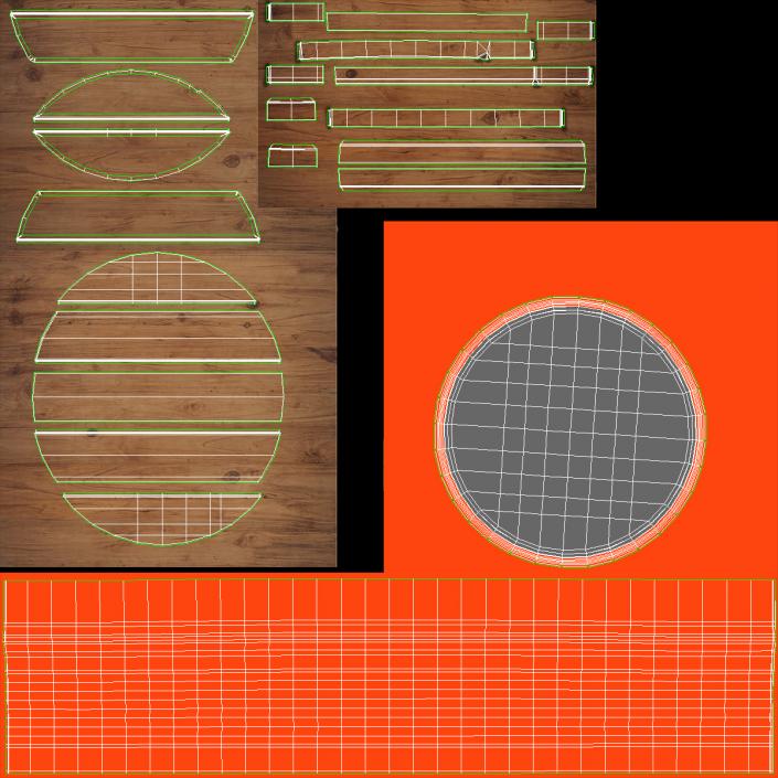 3D Steel Drum Barrel Table model