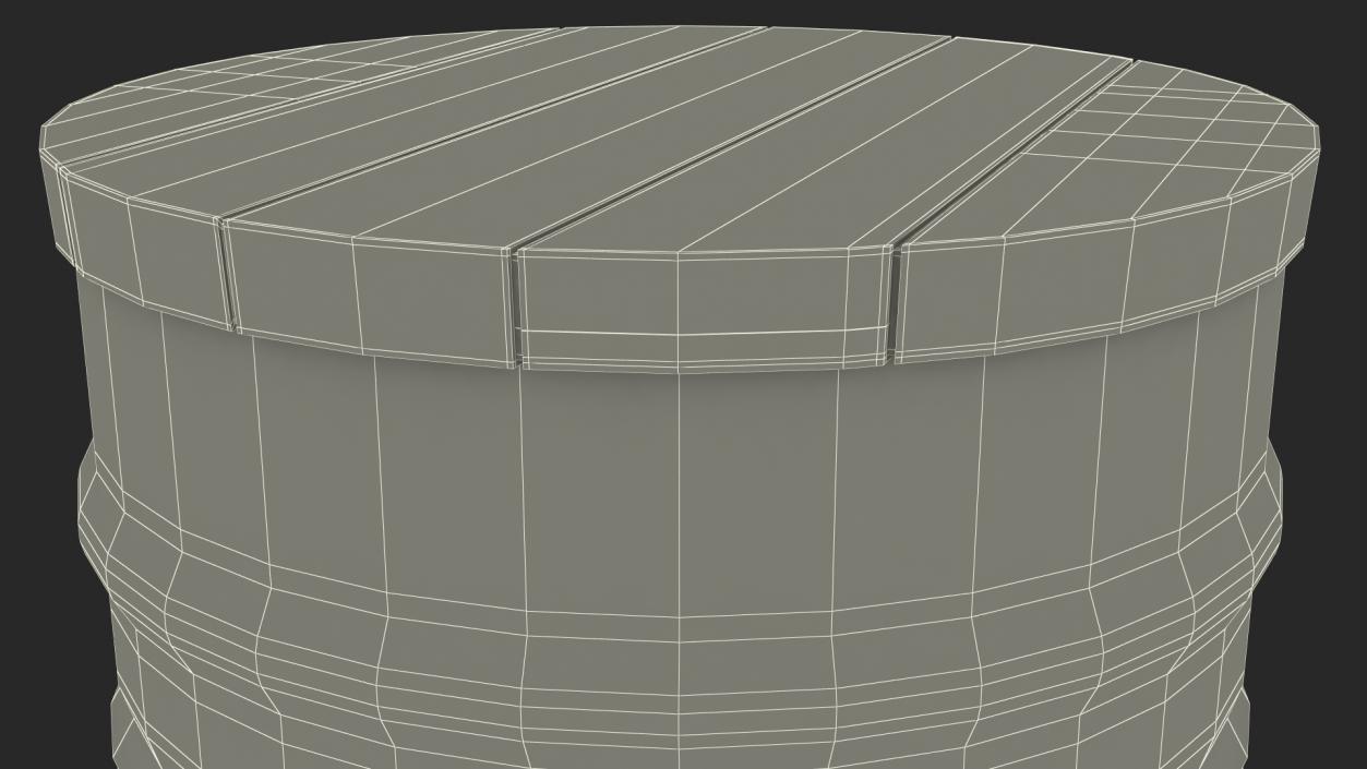 3D Steel Drum Barrel Table model