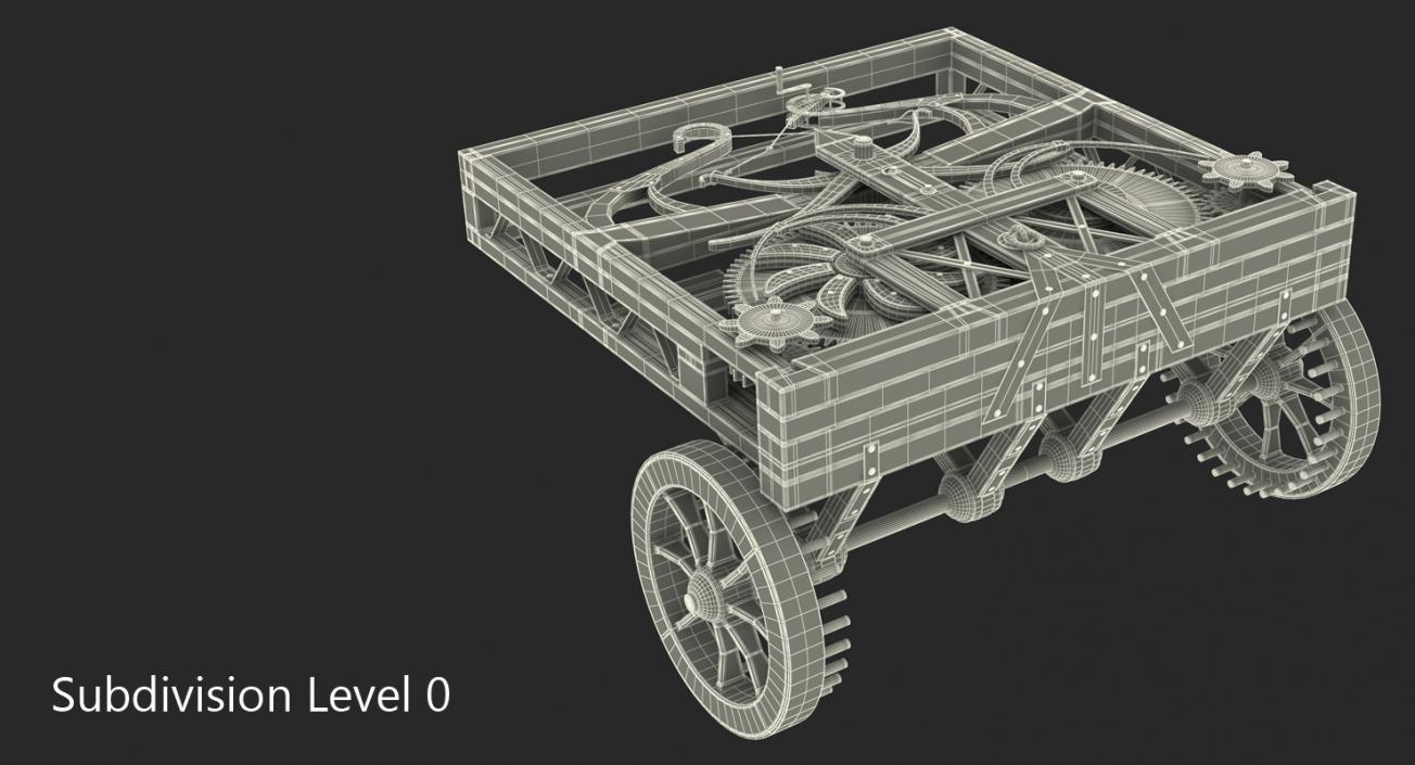 3D Leonardo Da Vinci Automobile model