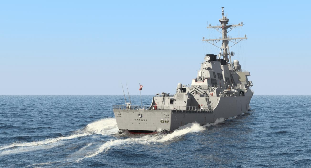 Arleigh Burke Destroyer McFaul DDG-74 3D