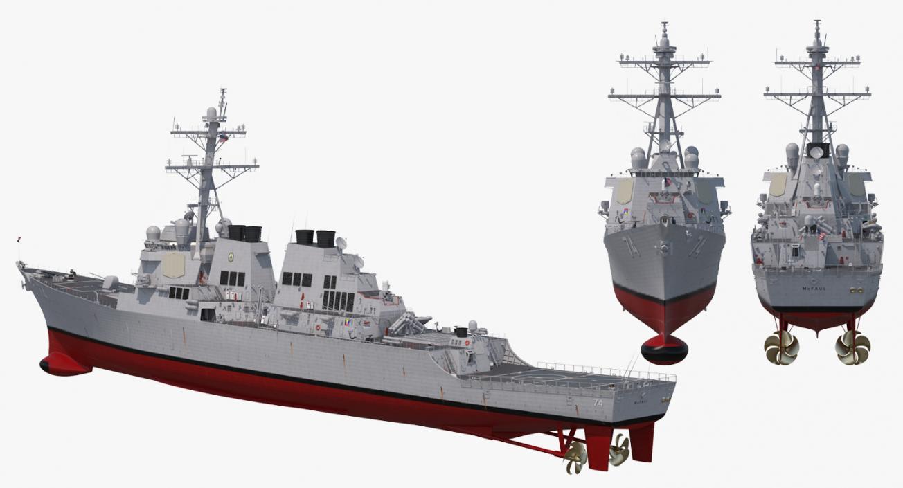 Arleigh Burke Destroyer McFaul DDG-74 3D