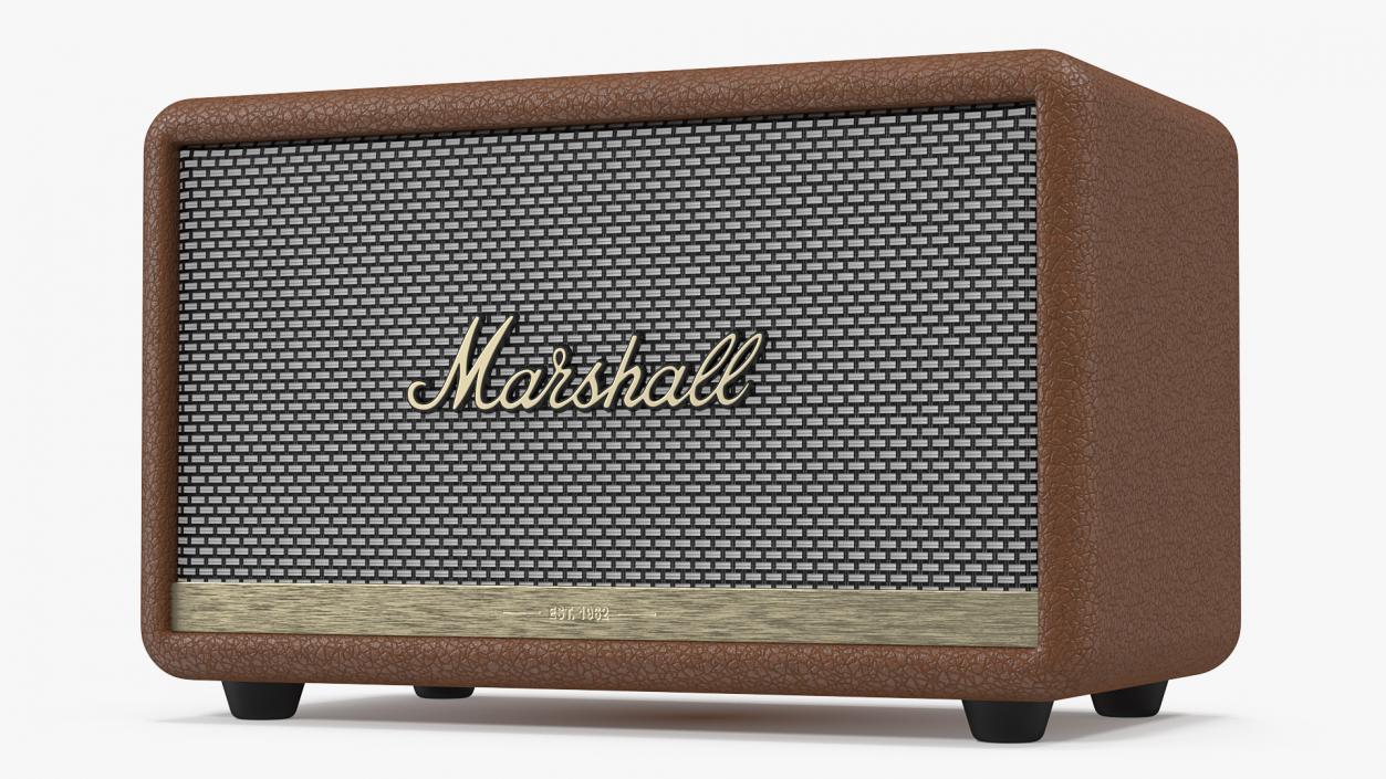 Marshall Acton II Wireless Wi-Fi Smart Speaker Brown 3D