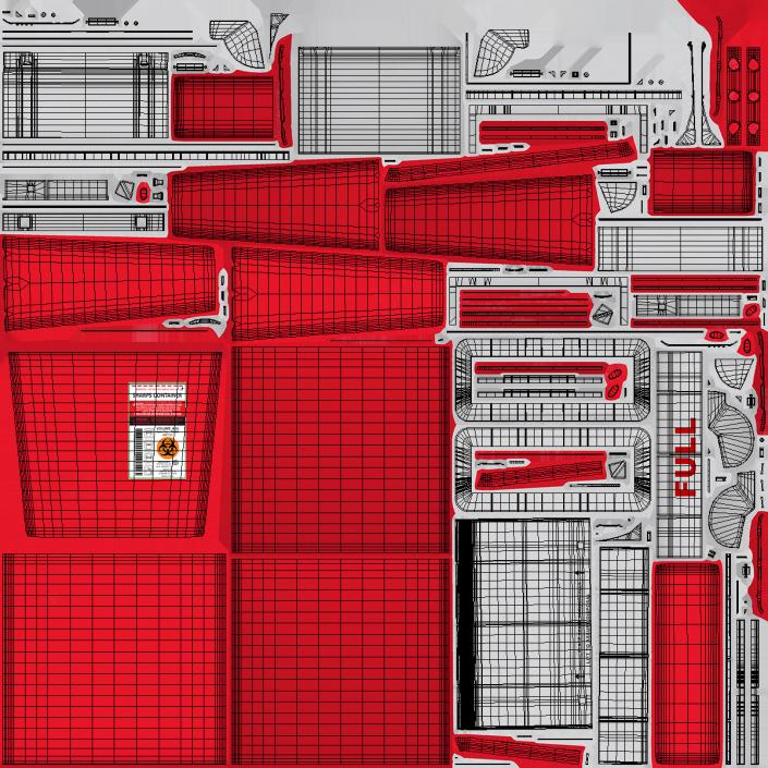 Biohazard Medical Sharps Container 3D model