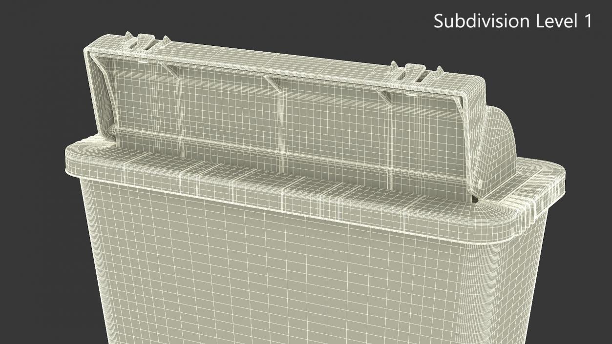 Biohazard Medical Sharps Container 3D model