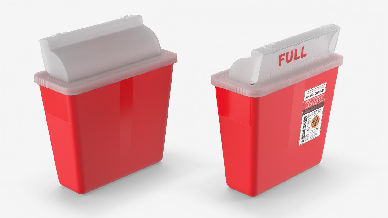 Biohazard Medical Sharps Container 3D model