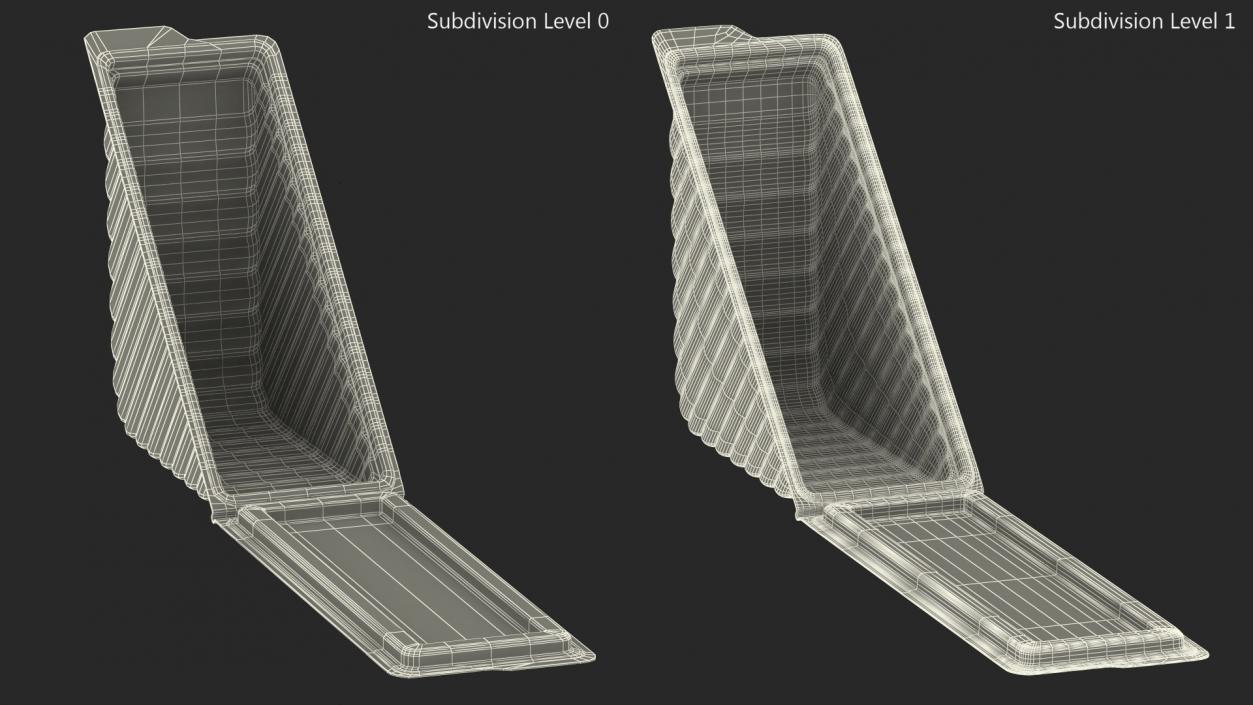 Plastic Sandwich Wedge Open 3D