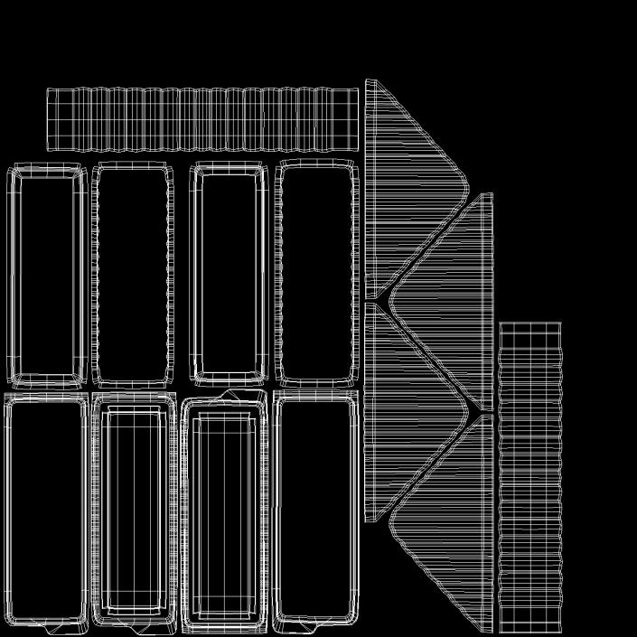 Plastic Sandwich Wedge Open 3D