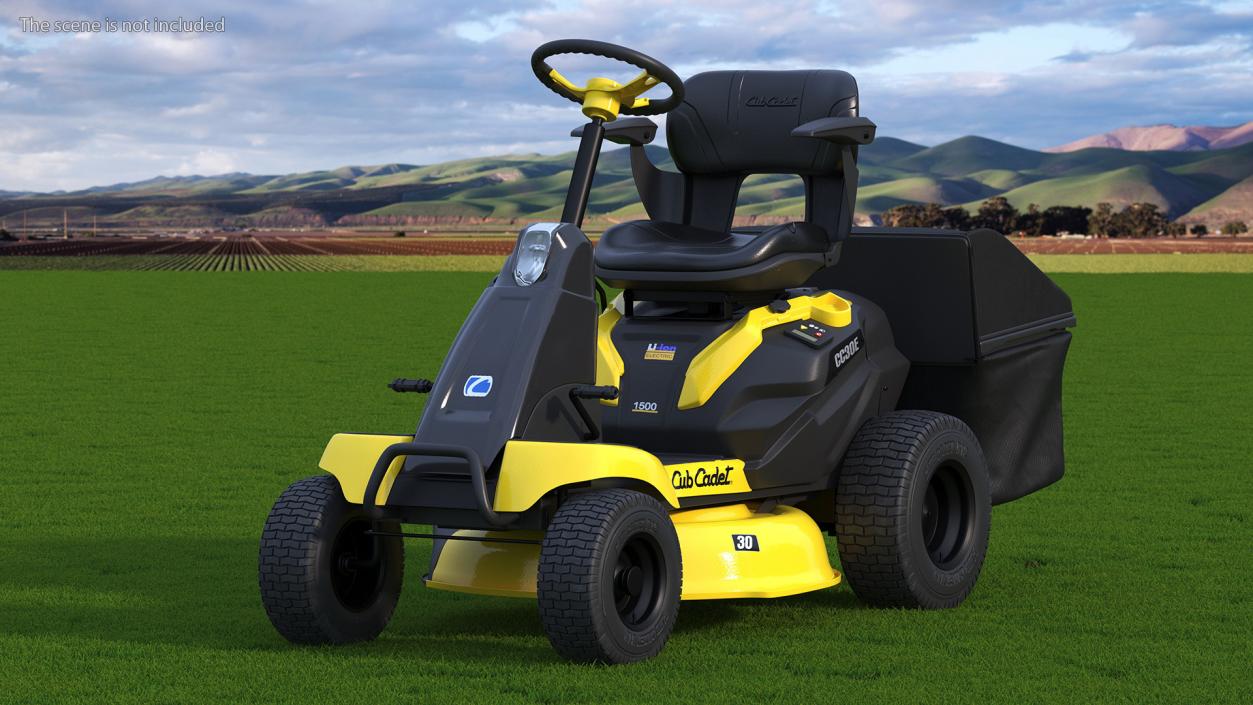 3D Riding Lawn-Mower Cub Cadet with Grass Collection Bag model