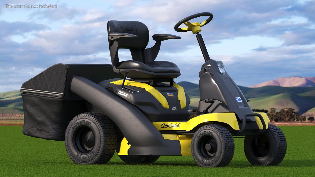 3D Riding Lawn-Mower Cub Cadet with Grass Collection Bag model