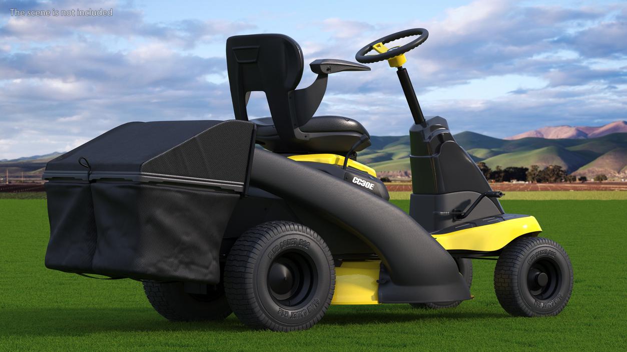 3D Riding Lawn-Mower Cub Cadet with Grass Collection Bag model