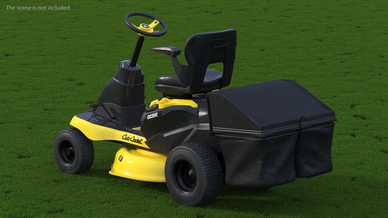 3D Riding Lawn-Mower Cub Cadet with Grass Collection Bag model