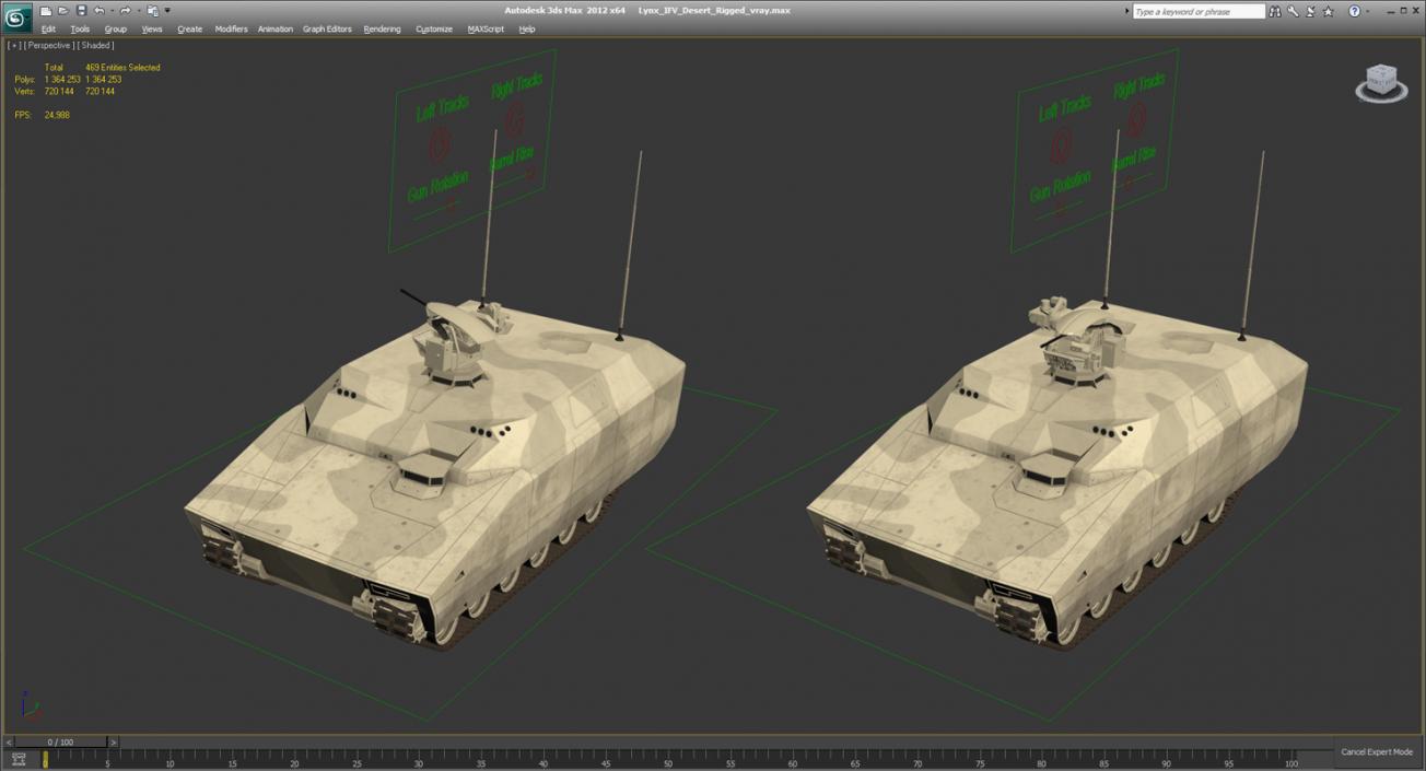 Lynx IFV Desert Rigged 3D