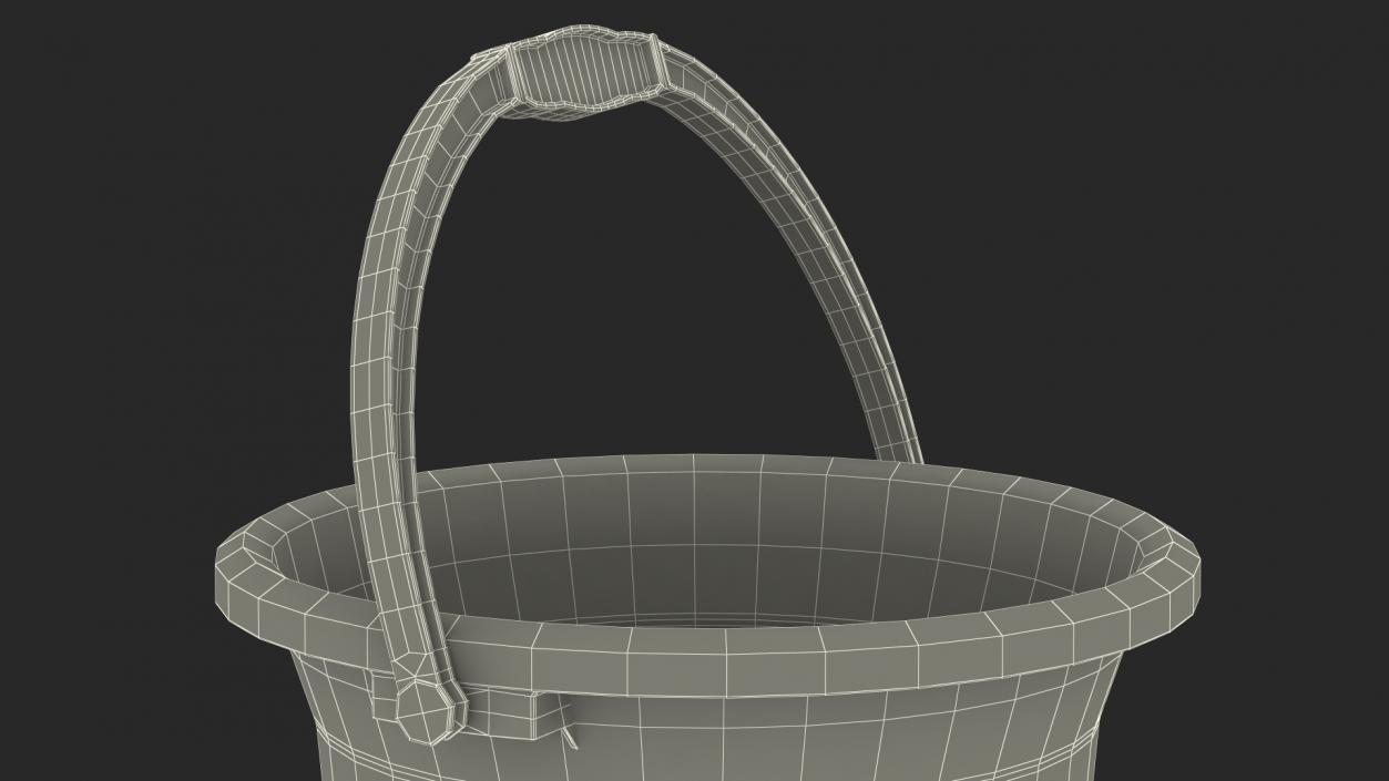 3D model Unbreakable Plastic Bathroom Bucket