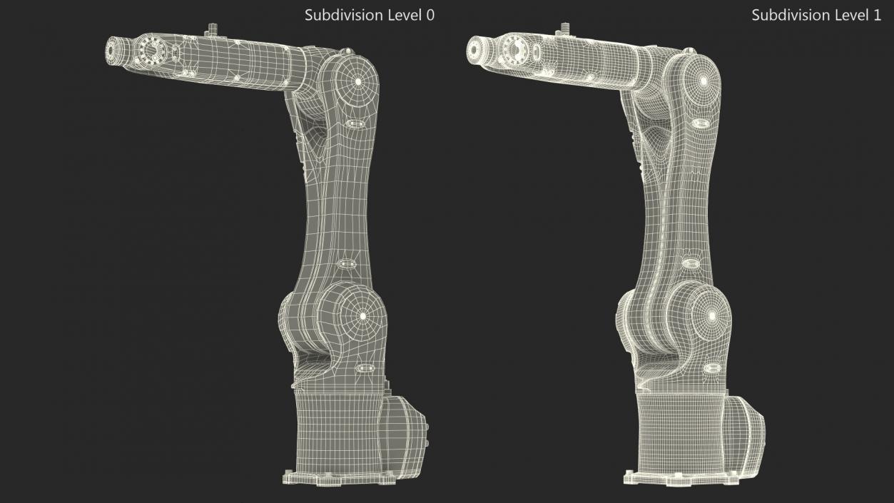 Robot Arm Kuka R1100 White Rigged for Maya 3D