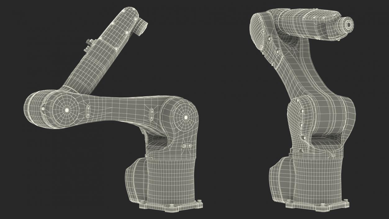 Robot Arm Kuka R1100 White Rigged for Maya 3D