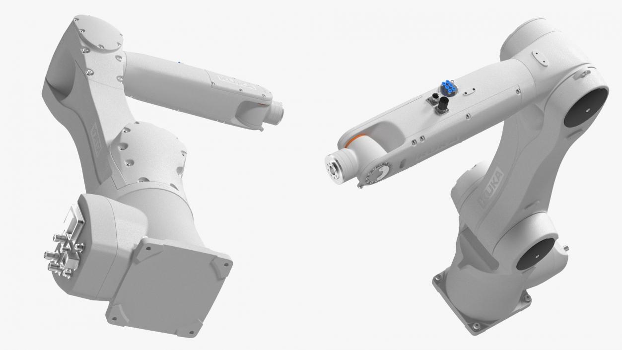 Robot Arm Kuka R1100 White Rigged for Maya 3D