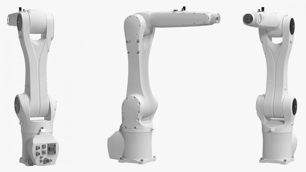 Robot Arm Kuka R1100 White Rigged for Maya 3D