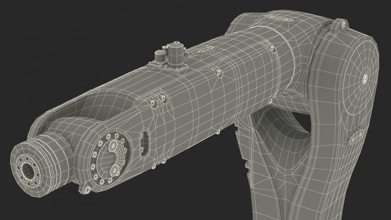 Robot Arm Kuka R1100 White Rigged for Maya 3D