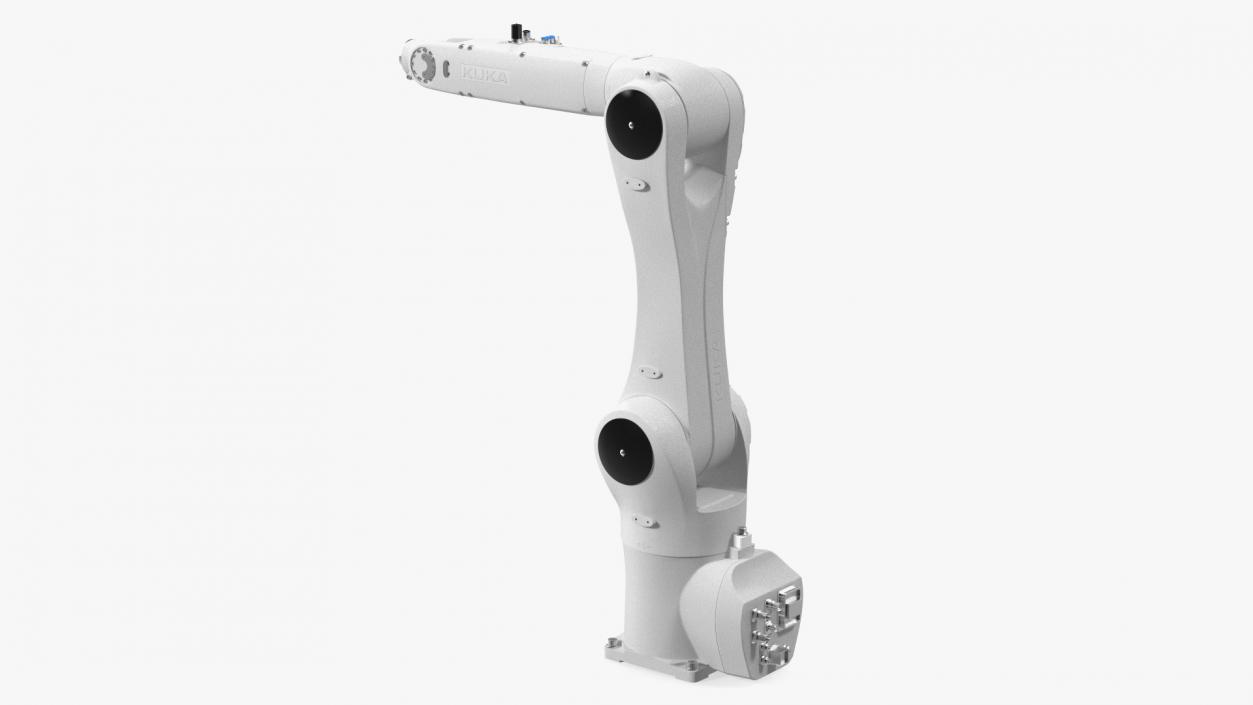 Robot Arm Kuka R1100 White Rigged for Maya 3D