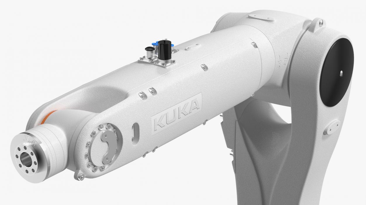 Robot Arm Kuka R1100 White Rigged for Maya 3D