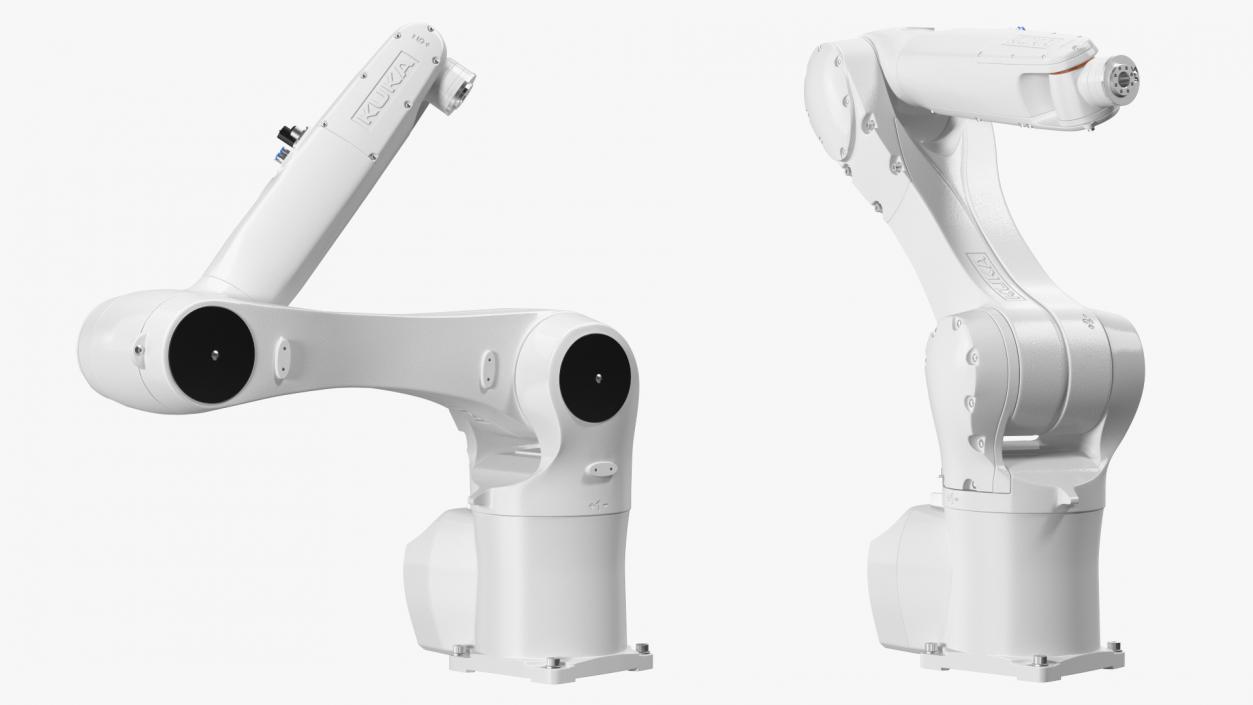 Robot Arm Kuka R1100 White Rigged for Cinema 4D 3D