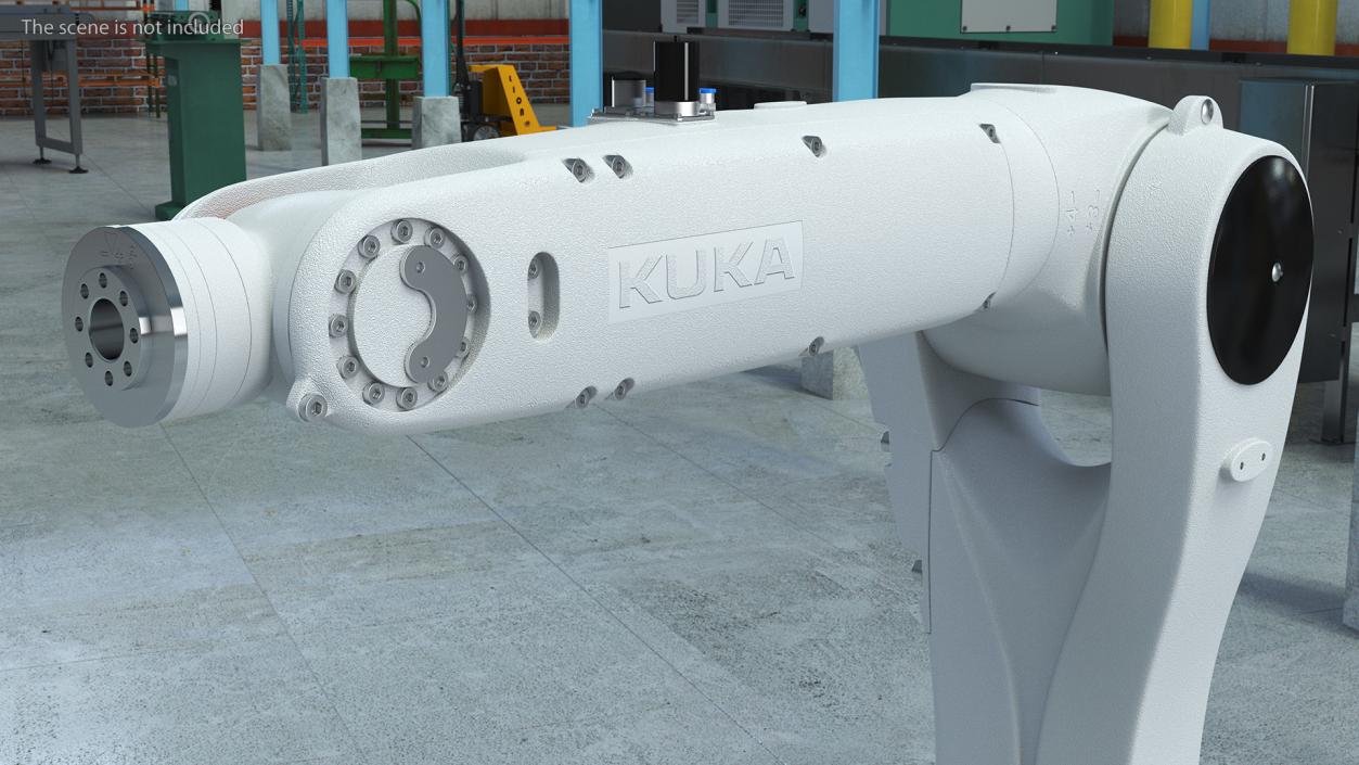 Robot Arm Kuka R1100 White Rigged for Cinema 4D 3D