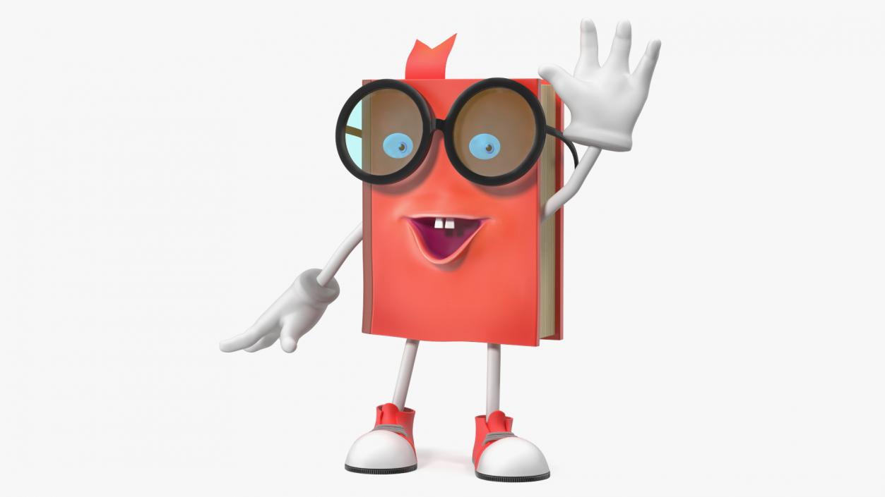 3D Cartoon Red Book Rigged model