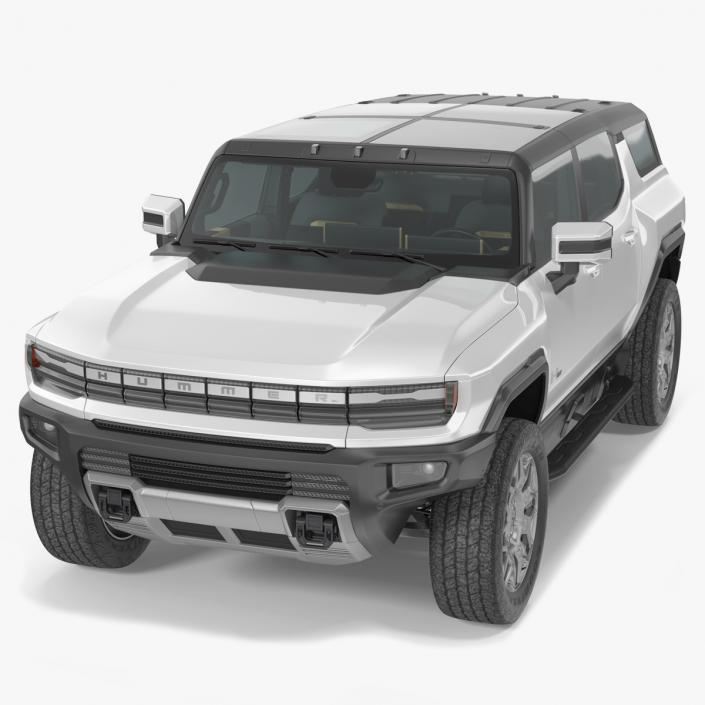 3D GMC Hummer EV SUV 2024 White model