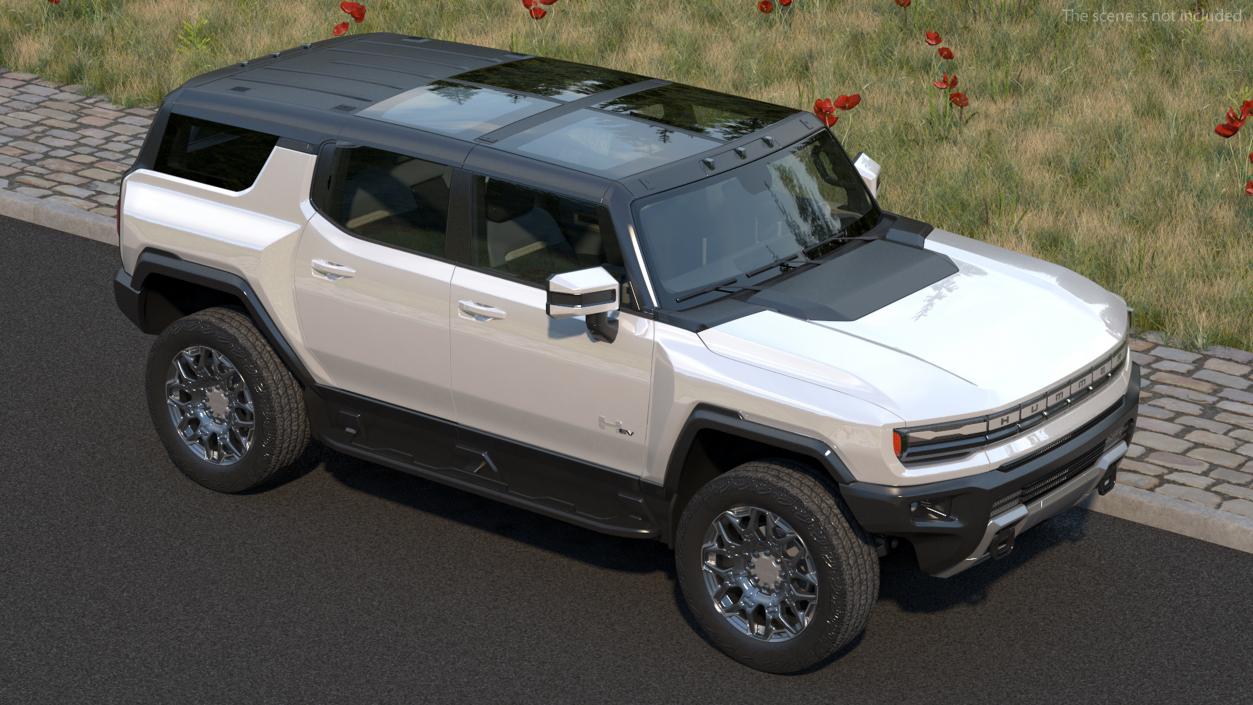 3D GMC Hummer EV SUV 2024 White model