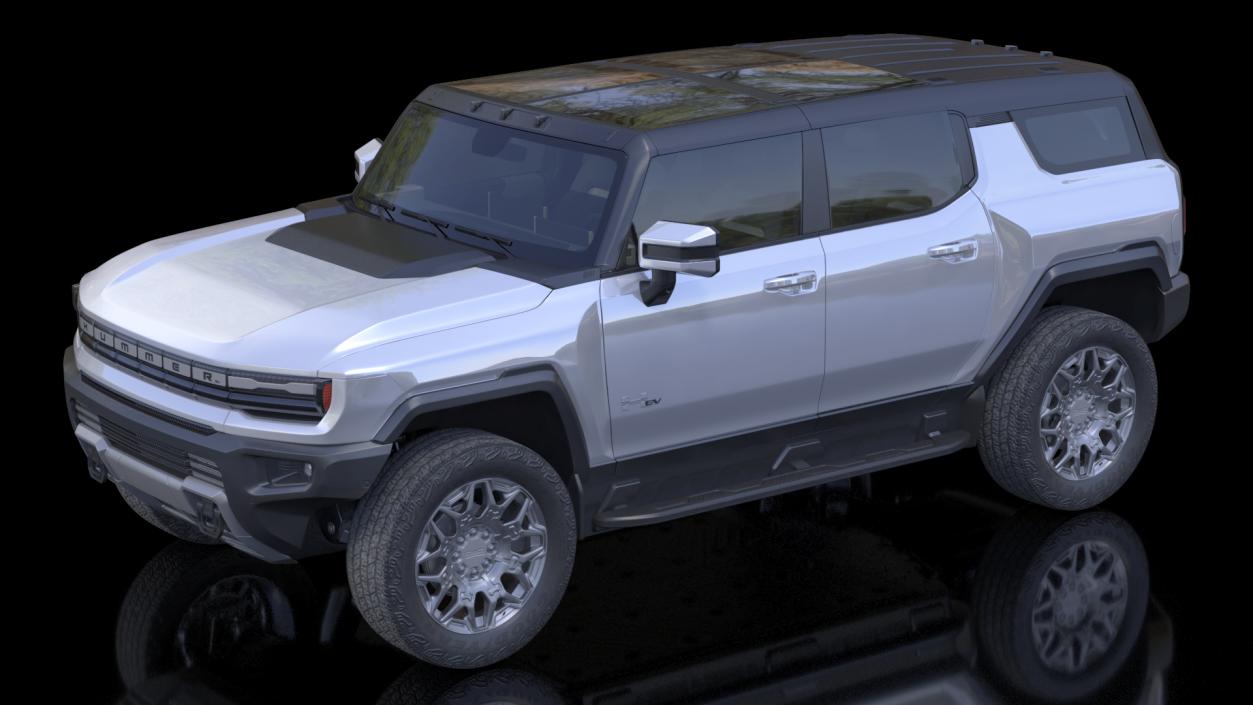 3D GMC Hummer EV SUV 2024 White model