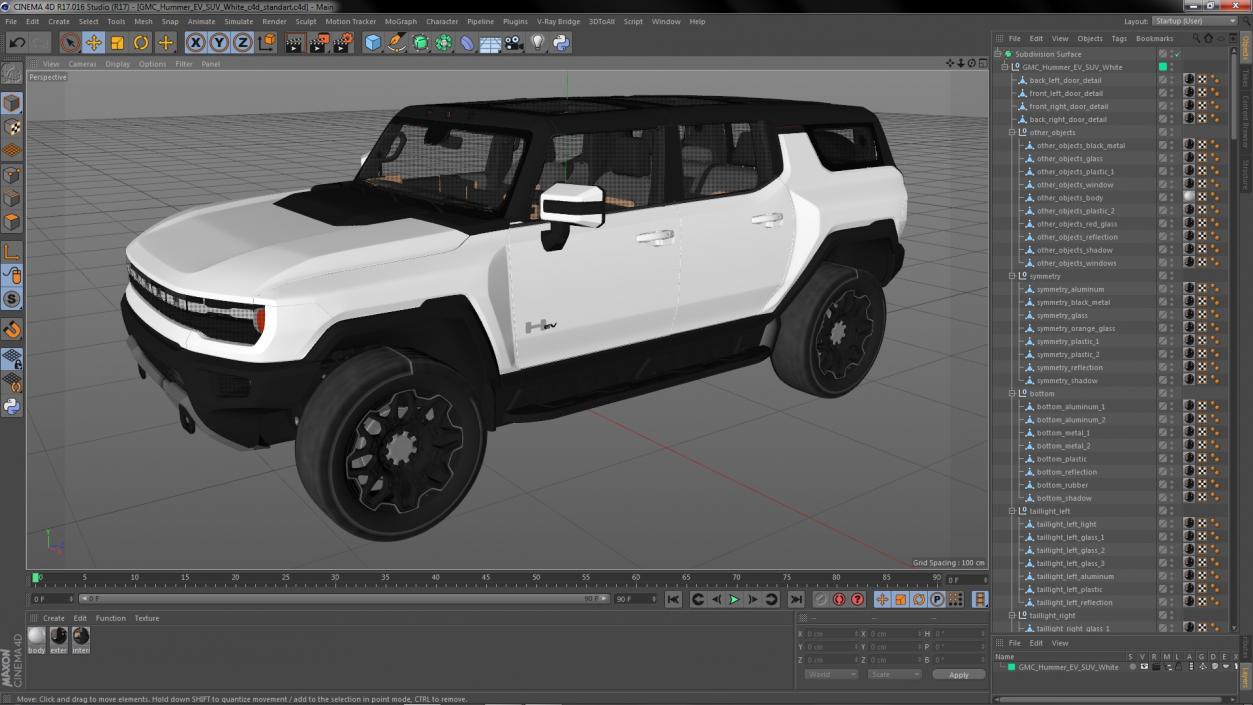 3D GMC Hummer EV SUV 2024 White model