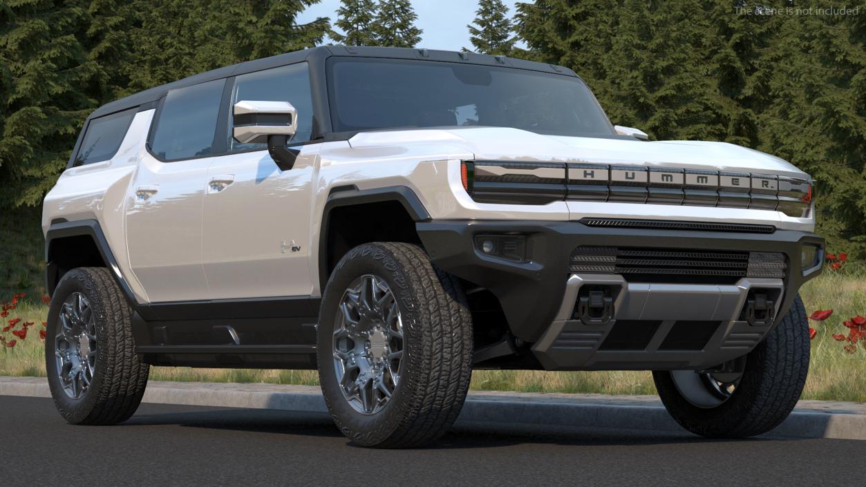 3D GMC Hummer EV SUV 2024 White model