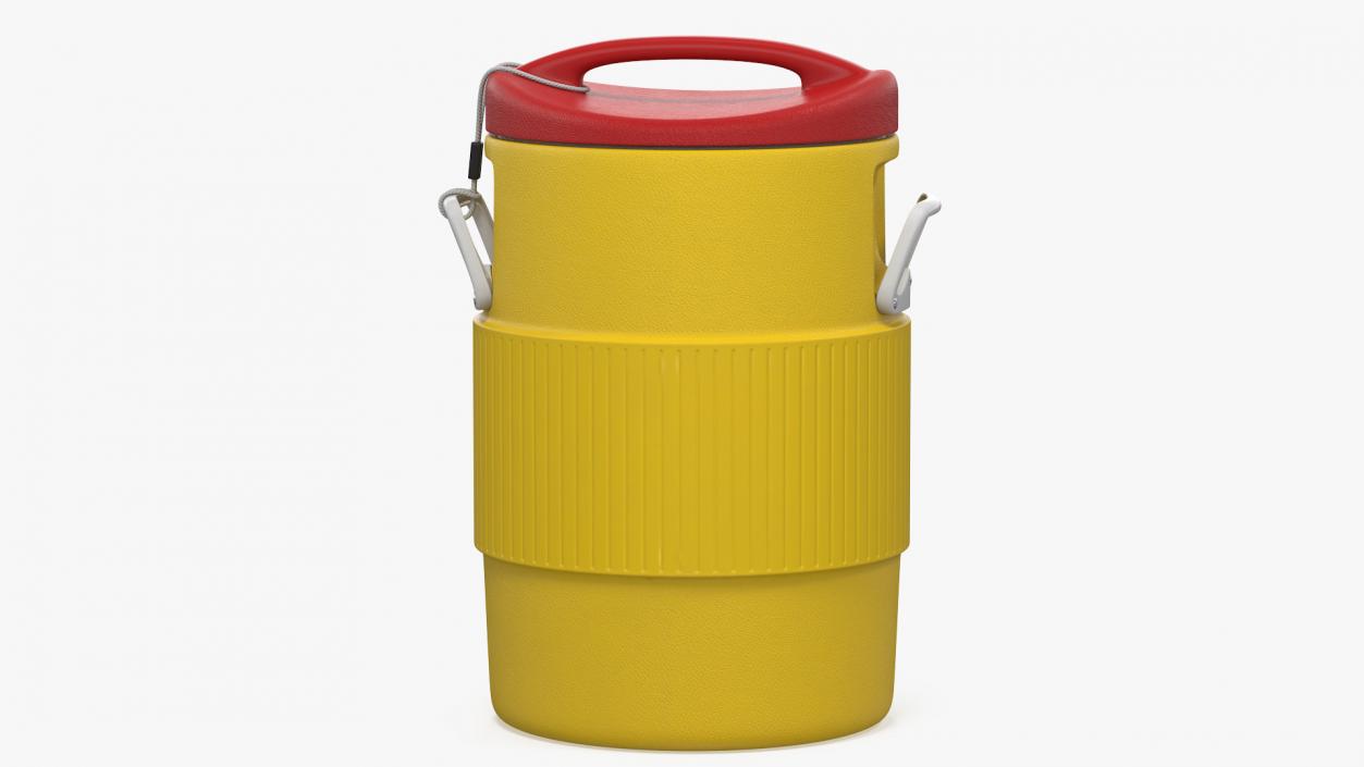 Yellow Gallon Industrial Water Cooler 3D