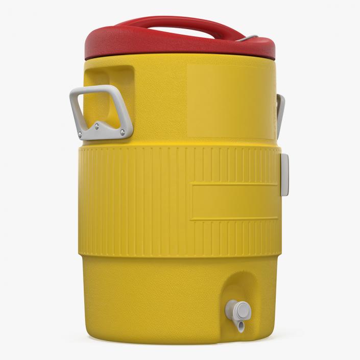 Yellow Gallon Industrial Water Cooler 3D